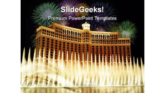 Bellagio Hotel Metaphor PowerPoint Themes And PowerPoint Slides 0511