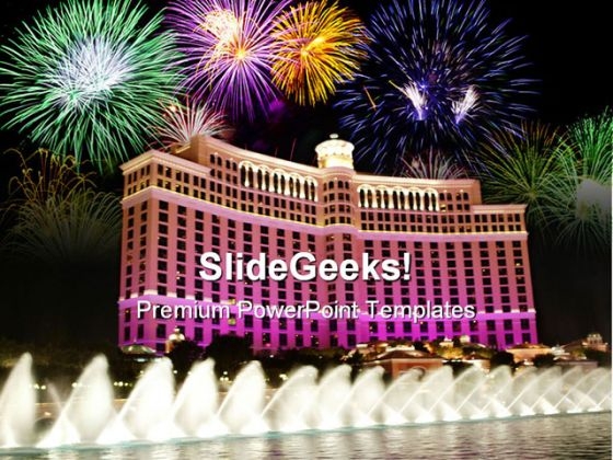 Bellagio Las Vegas Beauty PowerPoint Template 1010