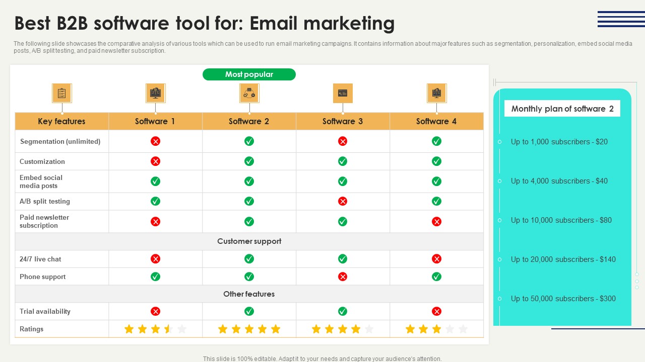 Best B2B Software Digital Marketing Strategies Improve Enterprise Sales Background Pdf