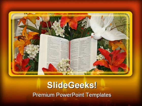 Bible And Dove Religion PowerPoint Themes And PowerPoint Slides 0411