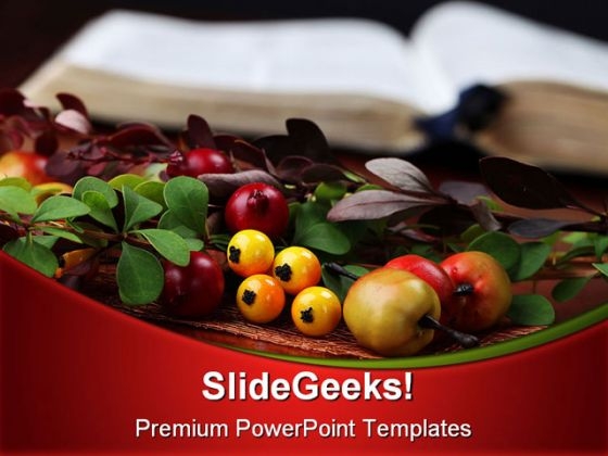 Bible And Thanksgiving Religion PowerPoint Backgrounds And Templates 0111
