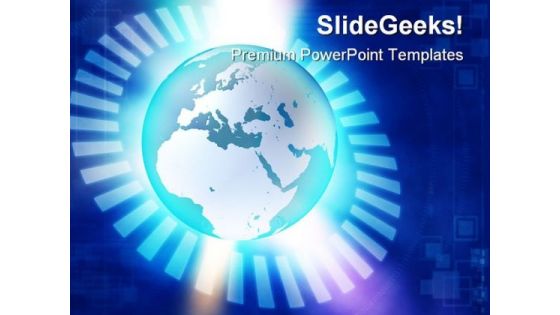 Binary Blue Earth PowerPoint Themes And PowerPoint Slides 0411
