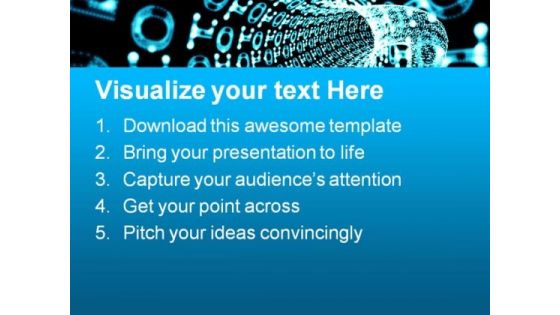 Binary Tunnel Medical PowerPoint Template 0810