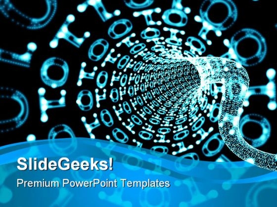 Binary Tunnel Medical PowerPoint Template 0810