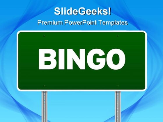Bingo Highway Signpost Metaphor PowerPoint Templates And PowerPoint Backgrounds 0811