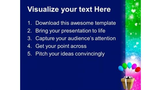 Birthday Balloons With Presents Event PowerPoint Templates Ppt Backgrounds For Slides 1112