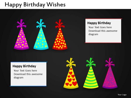 Birthday Caps PowerPoint Slides Clown Caps Ppt Templates