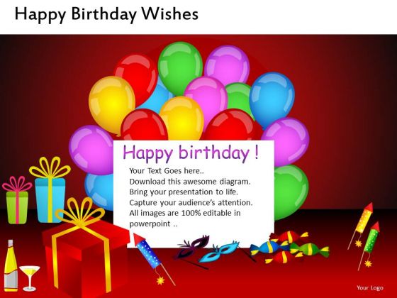 Birthday Celebrations PowerPoint Templates Birthday Balloons Ppt Slides