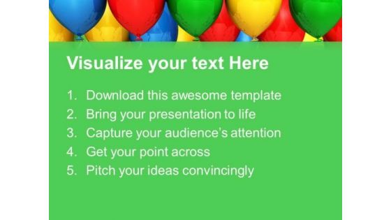 Birthday Party Balloons Background PowerPoint Templates Ppt Backgrounds For Slides 0613