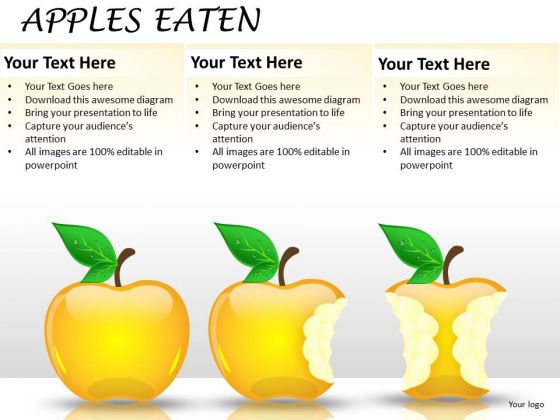 Bitten Apples Editable PowerPoint Slides And Bieaten Apples PowerPoint Templates