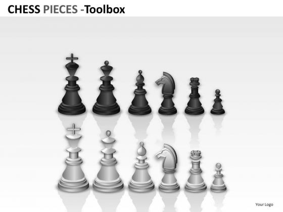 Black And White Chess Pieces PowerPoint Slides And Ppt Templates