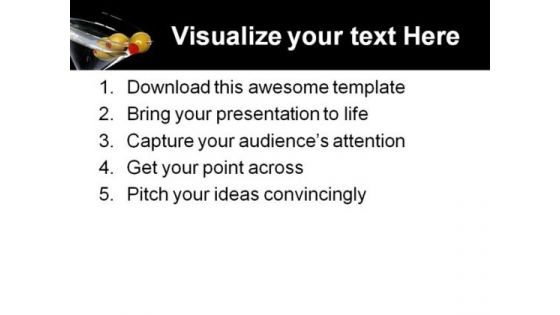 Black Martini Food PowerPoint Themes And PowerPoint Slides 0611
