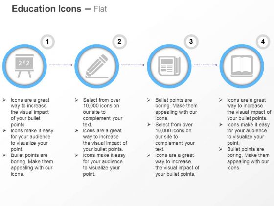 Blackboard Pencil Calculator Book Ppt Slides Graphics