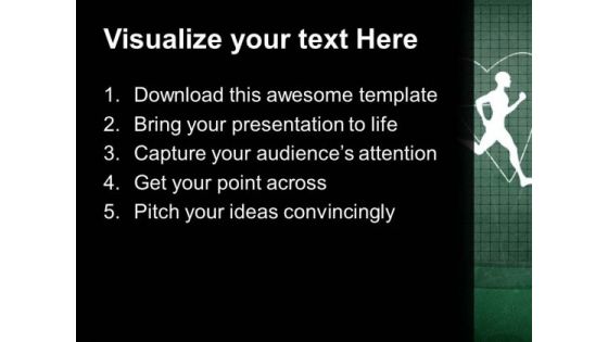 Blackboard With Healthy Heart Beat Medical PowerPoint Templates And PowerPoint Themes 0412