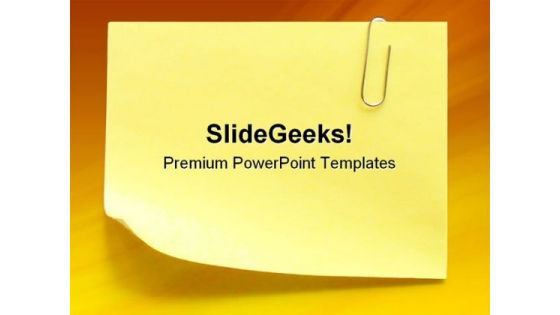 Blank Paper Note Business PowerPoint Backgrounds And Templates 1210
