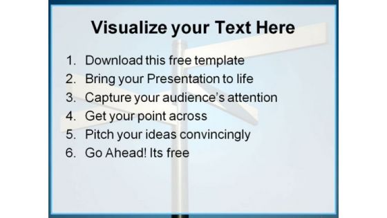 Multi-Directional Sign Board PPT Template