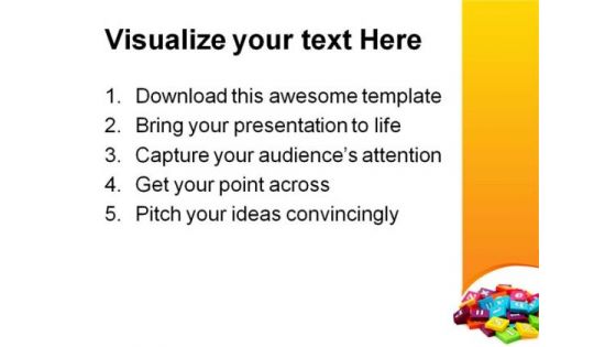 Blocks Education PowerPoint Template 0810