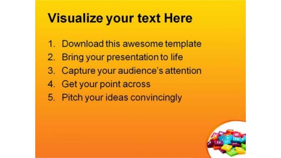 Blocks Education PowerPoint Template 0810