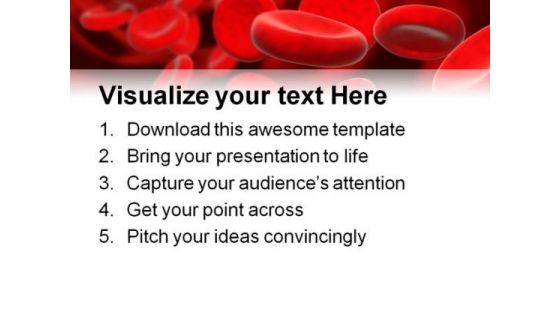 Blood Cells Medical PowerPoint Template 0610