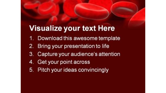 Blood Cells Medical PowerPoint Template 0610