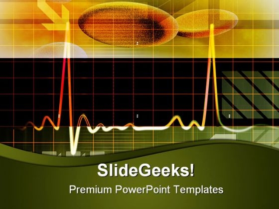Blood Cells With Ecg Medical PowerPoint Themes And PowerPoint Slides 0211