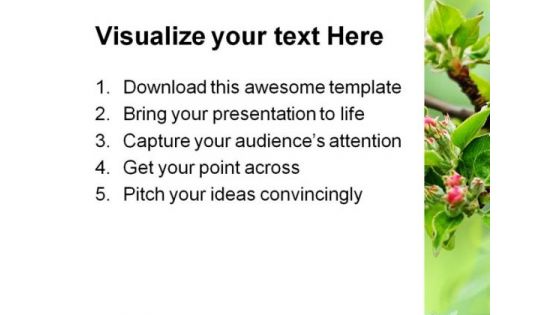 Blossom Beauty Nature PowerPoint Template 0810