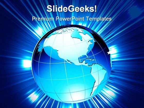 Blue Abstract Background Globe PowerPoint Themes And PowerPoint Slides 0511