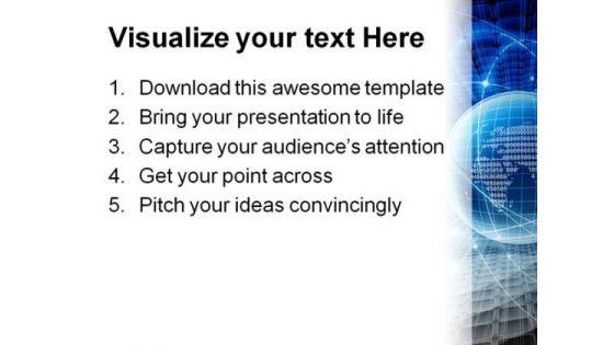 Blue Abstract Beauty PowerPoint Template 1010