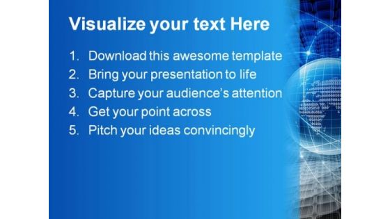 Blue Abstract Beauty PowerPoint Template 1010