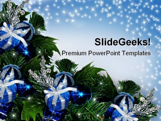 Blue Christmas Abstract Background PowerPoint Templates And PowerPoint Backgrounds 0611