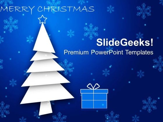 Blue Christmas Background With Gifts PowerPoint Templates Ppt Background For Slides 1112
