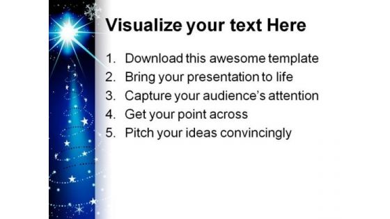 Blue Christmas PowerPoint Template 0610