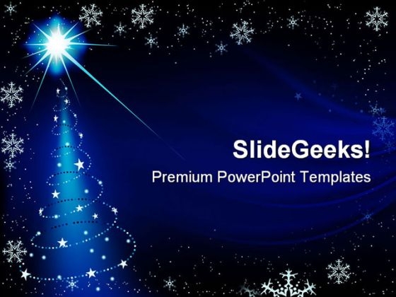 Blue Christmas PowerPoint Template 0610