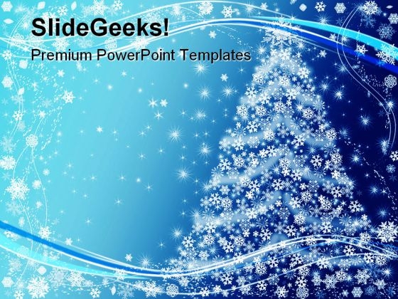 Blue Christmas Tree Background PowerPoint Templates And PowerPoint Backgrounds 0611