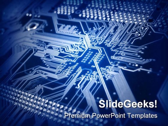 Blue Computer Mainboard Internet Template 1010
