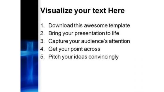 Blue Cross Religion PowerPoint Themes And PowerPoint Slides 0511
