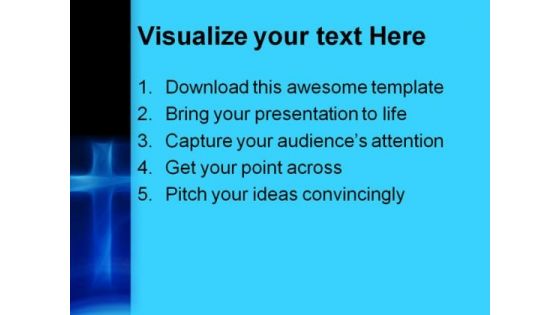 Blue Cross Religion PowerPoint Themes And PowerPoint Slides 0511