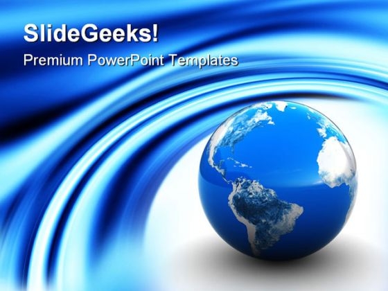 Blue Earth Globe PowerPoint Templates And PowerPoint Backgrounds 0411