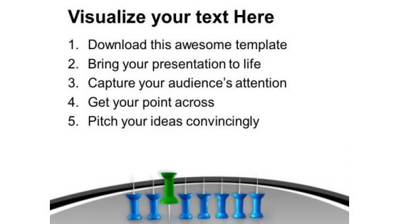 Blue Figures With One Green Figure PowerPoint Templates Ppt Backgrounds For Slides 0713