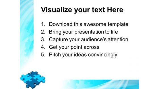 Blue Jigsaw Puzzles Business PowerPoint Templates And PowerPoint Themes 0612