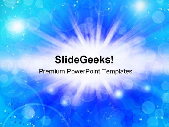 Blue Light Abstract PowerPoint Template 0910