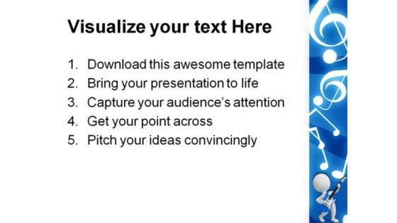 Blue Rays Entertainment Music PowerPoint Themes And PowerPoint Slides 0511