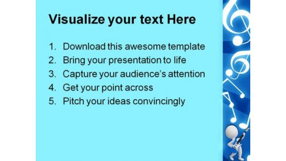Blue Rays Entertainment Music PowerPoint Themes And PowerPoint Slides 0511