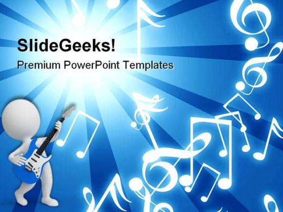 Blue Rays Entertainment Music PowerPoint Themes And PowerPoint Slides 0511