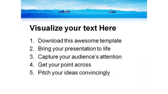 Blue Sky And Ocean Nature PowerPoint Templates And PowerPoint Backgrounds 0611