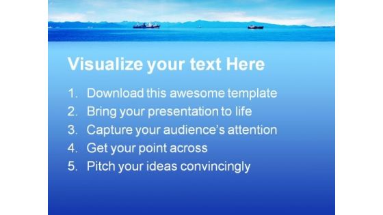 Blue Sky And Ocean Nature PowerPoint Templates And PowerPoint Backgrounds 0611