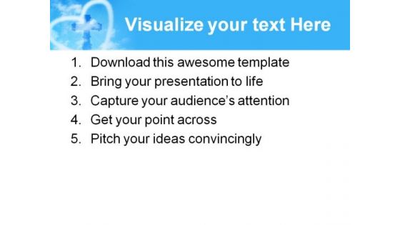 Blue Sky Heart Religion PowerPoint Templates And PowerPoint Backgrounds 0611