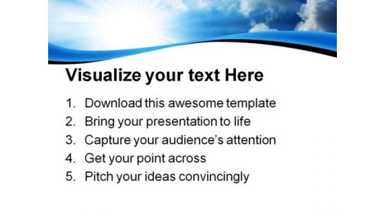 Blue Sky Nature PowerPoint Themes And PowerPoint Slides 0811