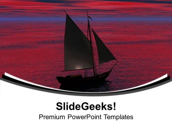 Boat Is Floating In The Sea PowerPoint Templates Ppt Backgrounds For Slides 0613