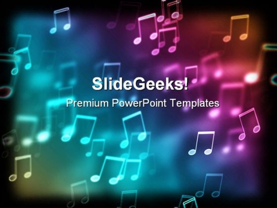 Bokeh Effect Music PowerPoint Template 0610
